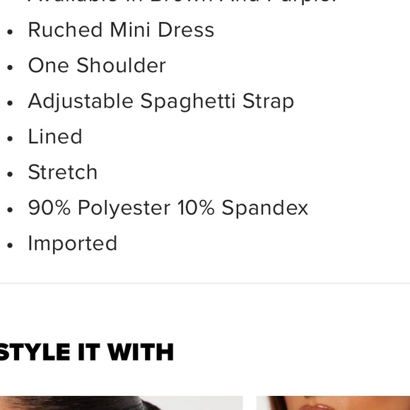 3 for for $18 One Shoulder mini dress - Picture 2 of 3